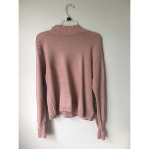 TOPSHOP Pink Mock Neck Sweater